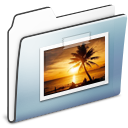 Pictures Folder Graphite Smooth Icon